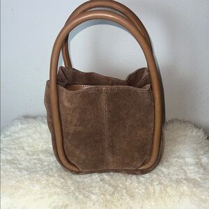 Free People Barlow Suede Bucket Bag in color Chocolate